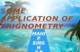 Maths project  --some applications of trignometry--class 10