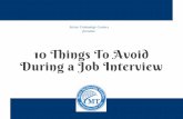 10 Things To Avoid During a Job Interview