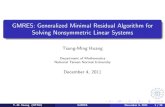 GMRES: Generalized Minimal Residual Algorithm for Solving ...