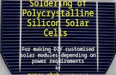 Soldering of polycrystalline silicon solar cell