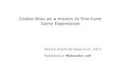 Codon bias as a means to fine tune gene