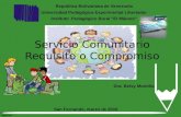 servicio comunitario UPEL IPREM APURE PONENTE Prf Belsy Montilla