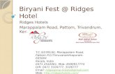 Biryani Fest at Ridges Hotel, pattom, trivandrum
