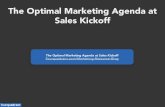 The Optimal Marketing Agenda at Sales Kickoff