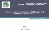 Climate related finance: challenges and examples in Ukraine