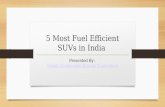 5 Most Fuel Efficient SUVs in India