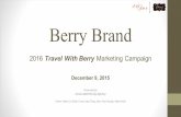 Berry Brand- 2016 Travel With Berry Marketing Campaign