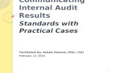 Communicating Internal Audit Results