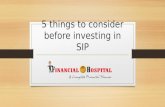 5 things to consider before investing in sip