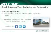 Small Business Tips: Budgeting and Forecasting