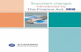 Changes in Finance act-2016 BD