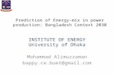 Prediction of Energy-mix in power production Bangladesh Context 2030