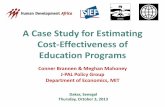 A Case Study for Estimating Cost-Effectiveness of Education Programs