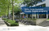 Master Social Psychology Double Degree Programs Tilburg University 10-11-2016