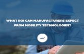Manufacturers: what ROI can you expect from mobility technologies?