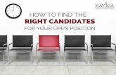 How To Find the Right Candidates For Your Open Position