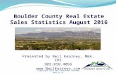 Boulder County Real Estate Statistics August 2016