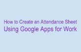 How to create an attendance sheet using Google Apps