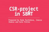 Csr project in sbmt