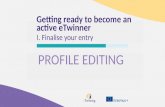 Getting ready to become an active eTwinner: Finalise your entry