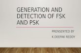 Generation and detection of psk and fsk
