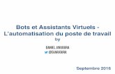 Chatbots et assistants virtuels - L'automatisation du poste de travail