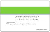Comunicacion asertiva y resolucion de conflictos