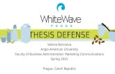 Thesis Defense Presentation - The WhiteWave Foods Company