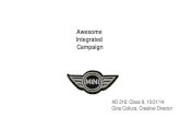 Mini Cooper: Awesome Integrated Campaign: Lecture 9_Oct21
