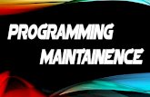 Programming maintenance - Programming methodology