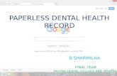 Paperless Dental Health Record