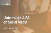 Social Media Report - Universities  Aug - Sept 2016