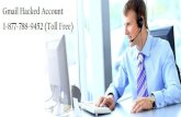 Toll free gmail hacked account number 1 877-788-9452