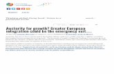 FutureChallenges » Austerity for growth_ Greater European integration could be the emergency exit….