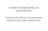NORMAS INTERNACIONALES DE AUDITORIA 501,505,520,530