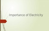Importance of electricity