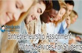 Assignment Writing Services for Students on Entrepreneurship Topic