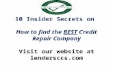 10 insider secrets on how to find the best credit repair company
