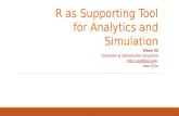 R as supporting tool for analytics and simulation