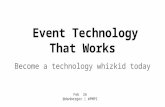 Event Technology That Works