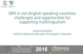 OER in non-English speaking countries: сhallenges and opportunities for supporting multilingualism.