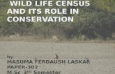 Wild life census and its role in conservation