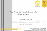Fuel Price Reforms in Indonesia: Some Lessons