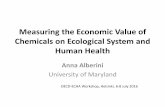 Measuring the Economic Value of Chemicals on Ecological System and Human Health, by Anna Alberini, University of Maryland