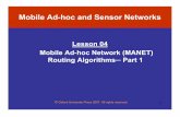 Mobile Ad-hoc Network (MANET) Routing Algorithms─ Part 1