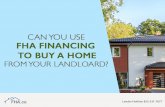 Can you Use FHA Financing to Buy a Home from your Landlord?