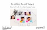 Creating Great Teams - How Self-Selection Lets People Excel