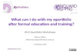 What can I do with my ePortfolio after formal education and training. Allison Miller