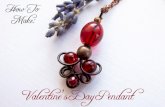 How to Make Valentine's Day Pendant DIY Jewelry Making Tutorial