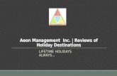 Aeon Management Inc Reviews of Holiday Destinations
